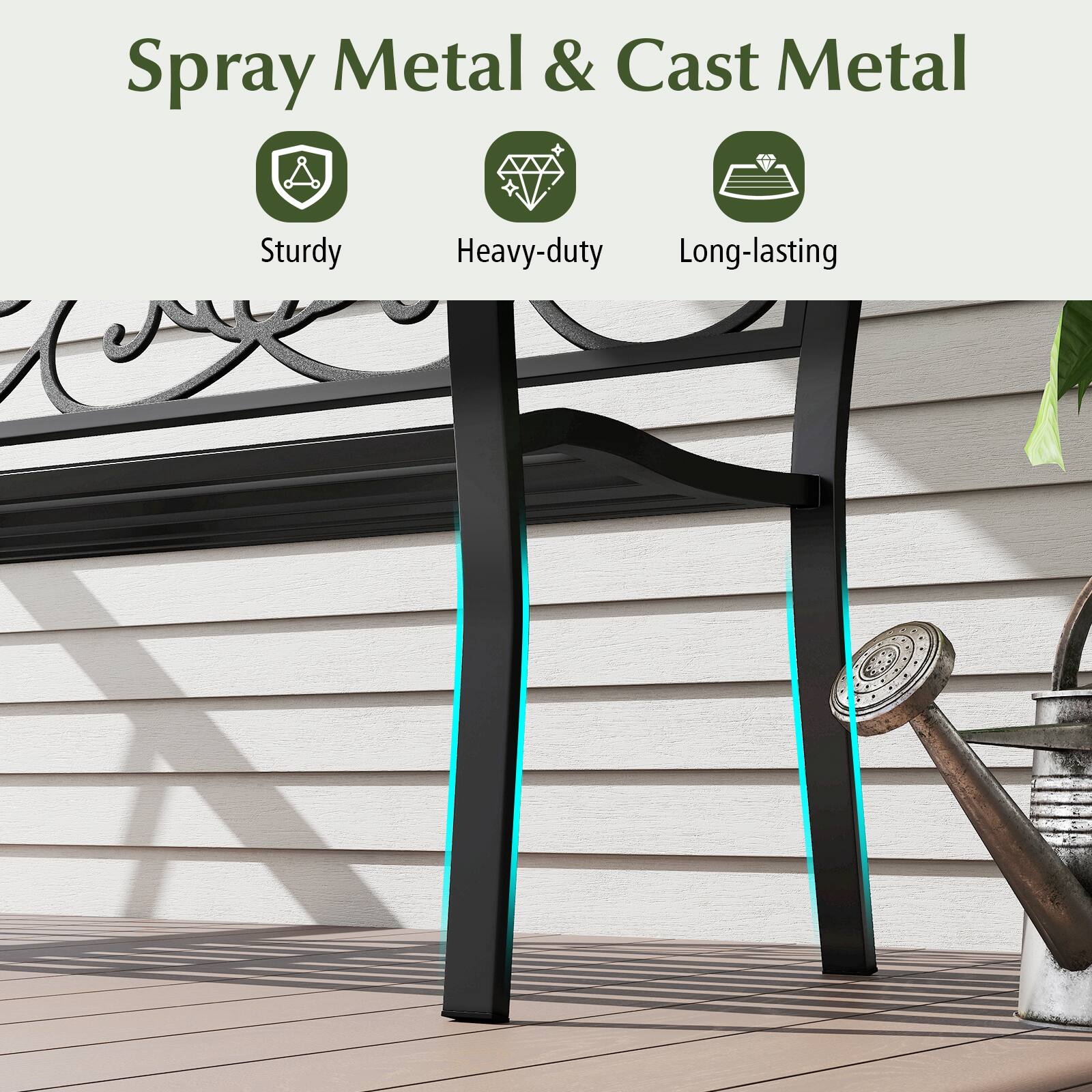 Spray Metal & Cast Metal
Sturdy
Heavy-duty
Long-lasting