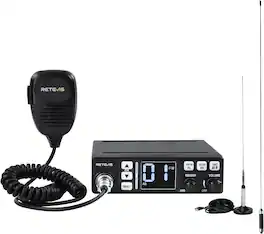 Retevis - MB3 40-Channel AM/FM CB Radio Kit with Antenna, CB Radio for Truck | Full Set of Fixed-Mount Kit, ANL Noise Redu - Black