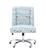 Angle. Linon Home Décor - Donora Glasses Print Fabric Adjustable Office Chair With Chrome Base - Blue.
