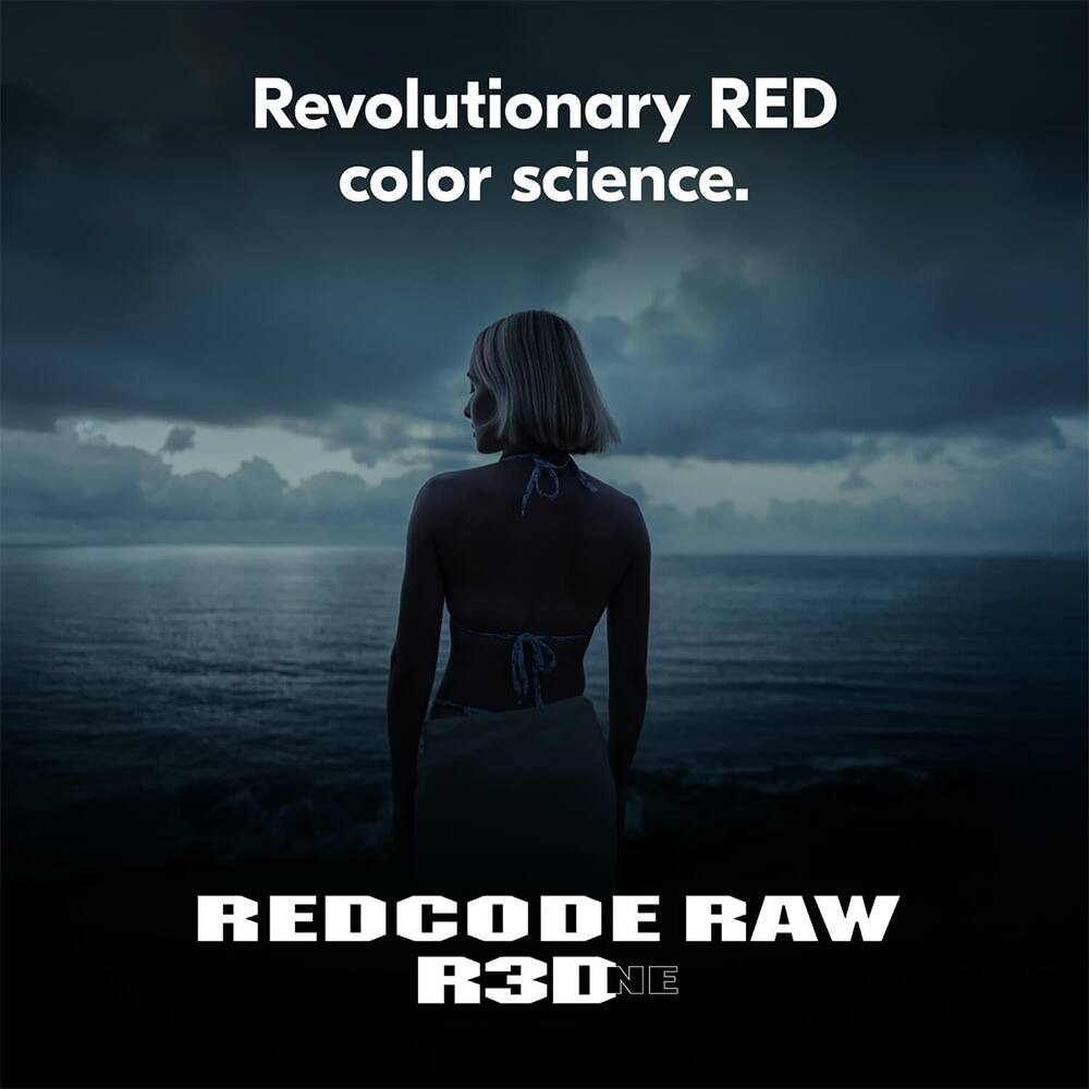 Revolutionary RED color science.  
REDCODE RAW R3D