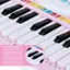 The text on the image can be grouped and corrected as follows:

1. G4 G#4 A4 A#4 B4 C5 C#5 D5 D#5 E5
2. 37 Premium Keys
3. Sensitive Rebound
4. Standard Key Design
5. Fit the Finger Size
6. a 6 b