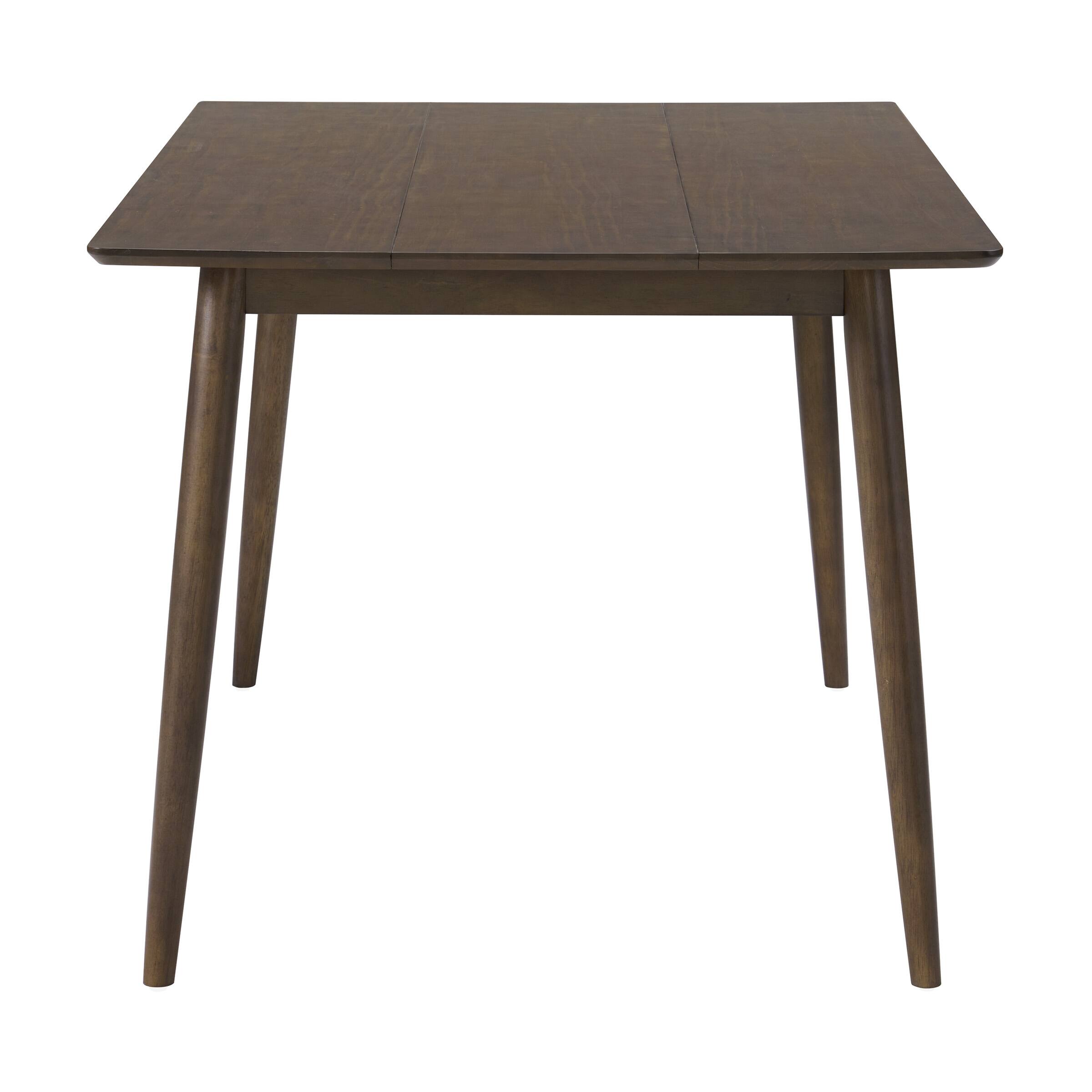 Back. Alaterre Furniture - 59 in. Pine Wood Mid Century Modern Dining Table with 46 in. Bench Seats - Warm Pecan.