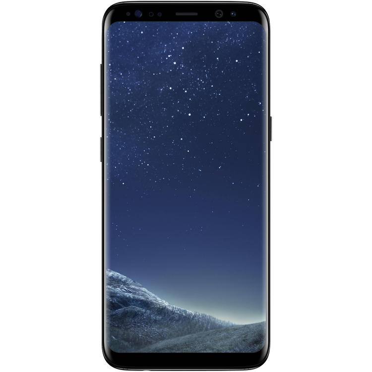 Angle. Samsung - Samsung Galaxy S8 G950U (Fully Unlocked) 64GB - Midnight Black.
