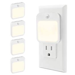 Viviendo - Plug-In Motion Sensor Night Light, Dusk-to-Dawn LED with Stepless Dimming, Energy-Saving