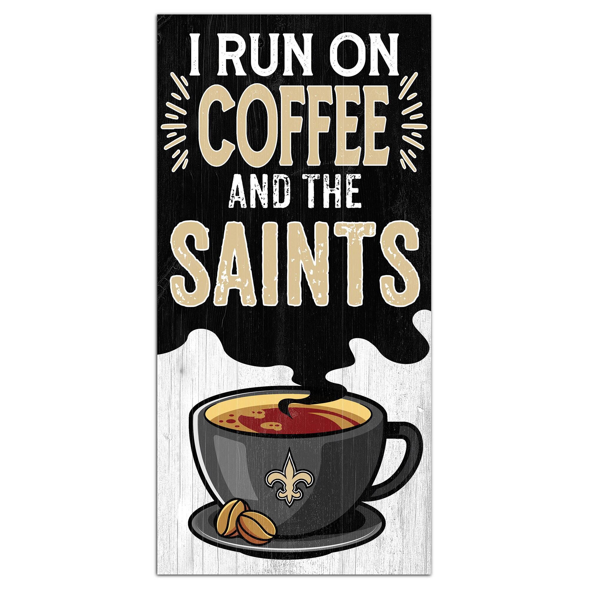 New Orleans Saints 6" x 12" Coffee Wall Art