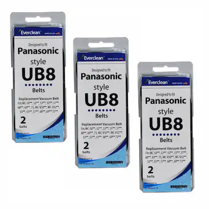 Everclean MADE IN USA
Designed to fit Panasonic style UB8
Replacement Vacuum Belt
Fits MC-50**, 52**, 53**, 55**, 57**, 68**, 69**, 73**, MC-V50**, MC-V52**, 53**, 55**, 57**, 68**, 69**, 73**
2 belts
Distributed by Everclean
Mt. Pleasant, PA
Everclean MADE IN USA
Designed to fit Panasonic style UB8
Replacement Vacuum Belt
Fits MC-50**, 52**, 53**, 55**, 57**, 68**, 69**, 73**, MC-V50**, MC-V52**, 53**, 55**, 57**, 68**, 69**, 73**
2 belts
Distributed by Everclean
Mt. Pleasant, PA
Everclean MADE IN USA
Designed to fit Panasonic style UB8
Replacement Vacuum Belt
Fits MC-50**, 52**, 53**, 55**, 57**, 68**, 69**,