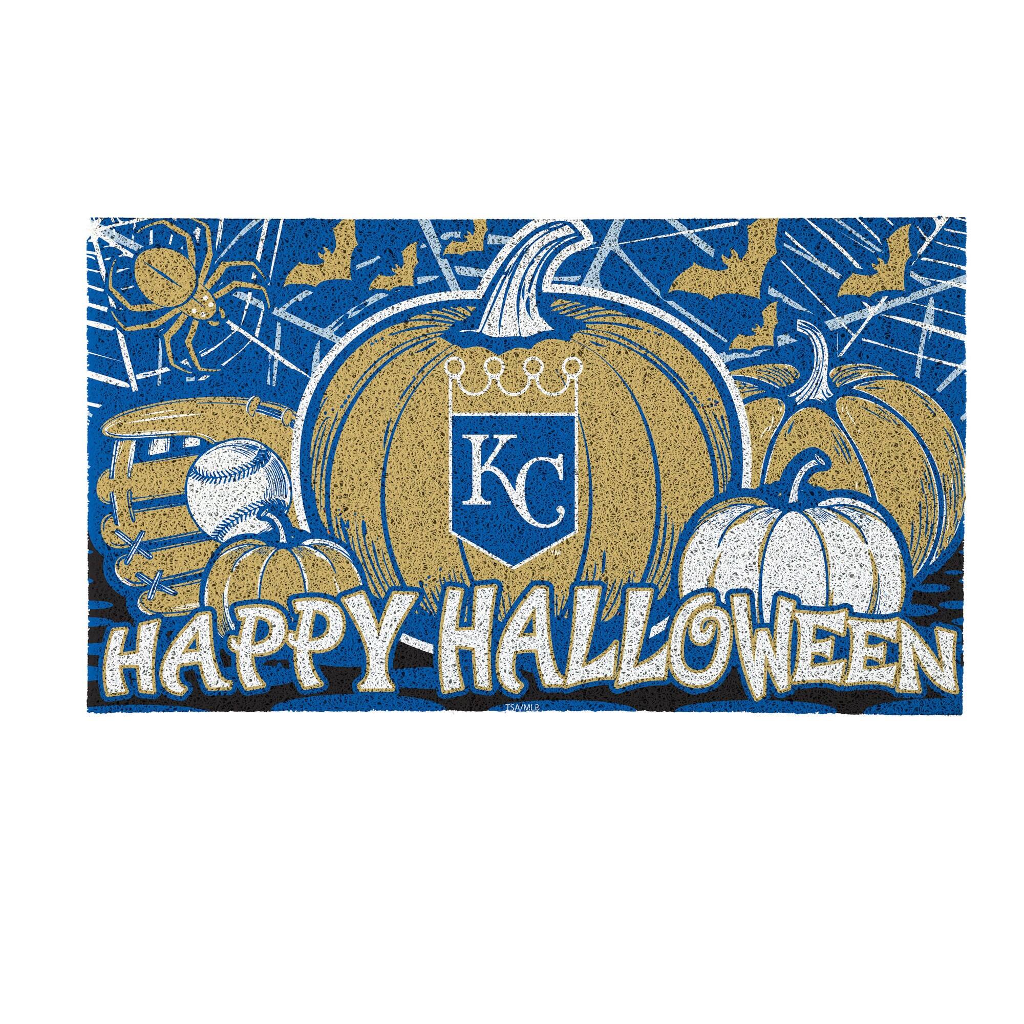 Alt View 1. Evergreen Enterprises - Kansas City Royals 28" x 16" Happy Halloween Turf Door Mat - Multicolor.