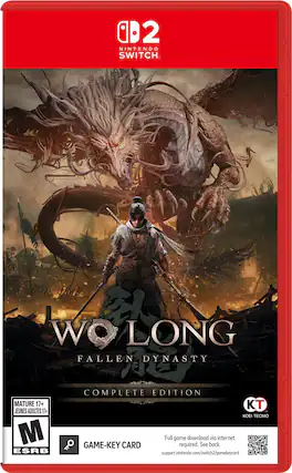 2 NINTENDO SWITCH WO LONG DYNASTY COMPLETE EDITION MATURE 17+ KT JEUNES ADULTES 17+ - KOEI TECMO M GAME-KEY CARD Full game download via internet required. See back. support.nintendo.com/switch2/gamekeycard - M (Mature 17+)
