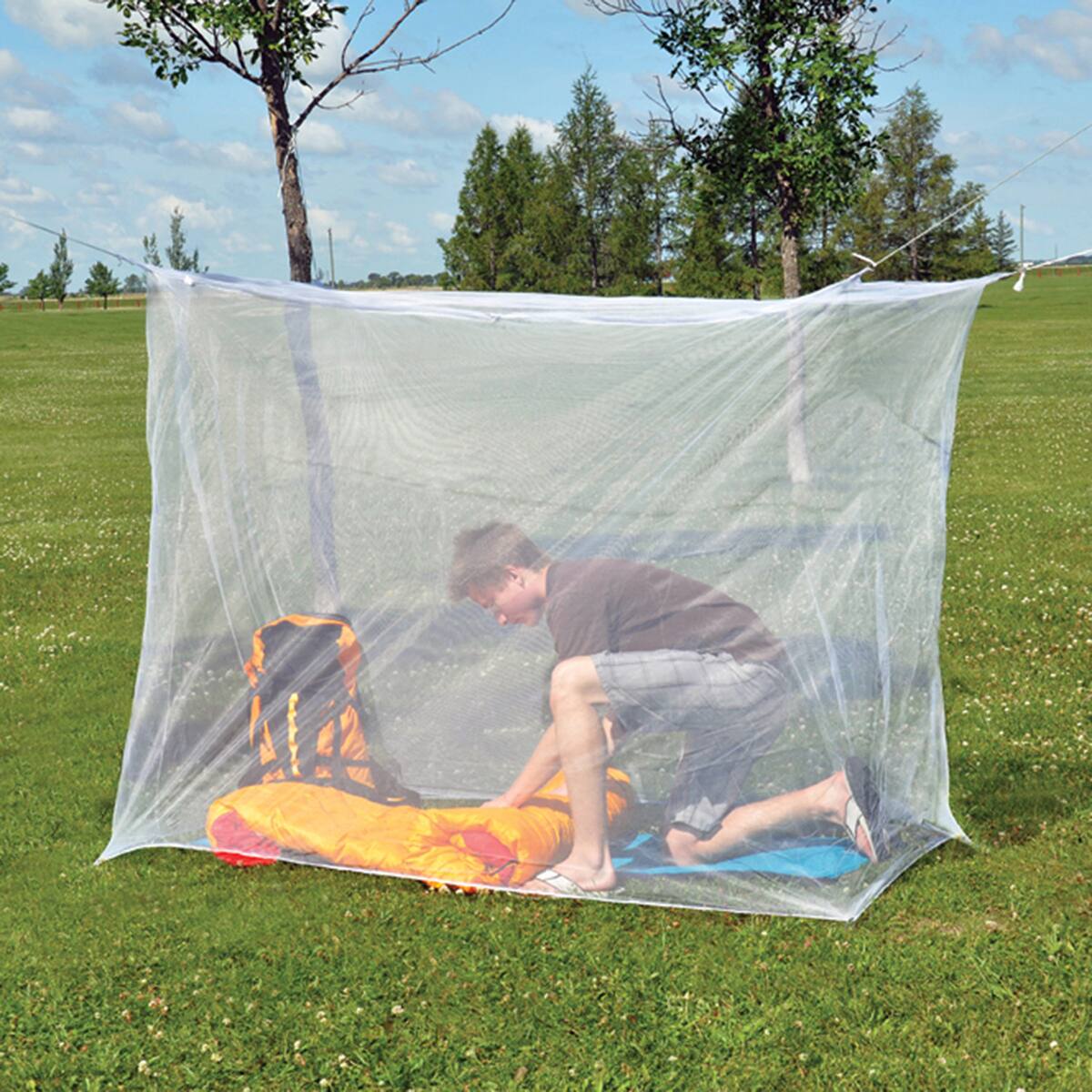 Alt View 1. Coghlan’s - Coghlan's Double Wide Net, White, Mesh Netting Protection - White.