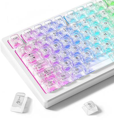 Womier Keycaps, Crystal Jelly Keycaps 60 65 75 100 procent Womier Keycaps, Crystal Jelly Keycaps 60 65 75 100 procent