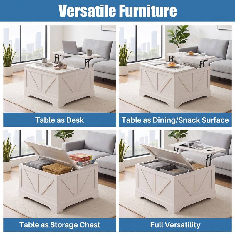 Versatile Furniture

Table as Desk

Table as Dining/Snack Surface

Table as Storage Chest

Full Versatility