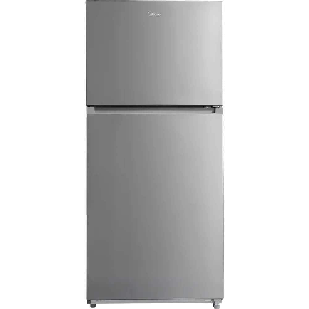 Midea - MRT18D3BST 18 Cu. Ft. Stainless Garage Ready Top Freezer Refrigerator - Stainless Steel