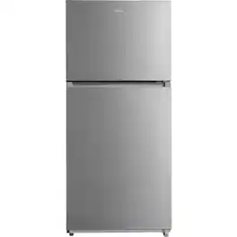 Midea - MRT18D3BST 18 Cu. Ft. Stainless Garage Ready Top Freezer Refrigerator - Stainless Steel