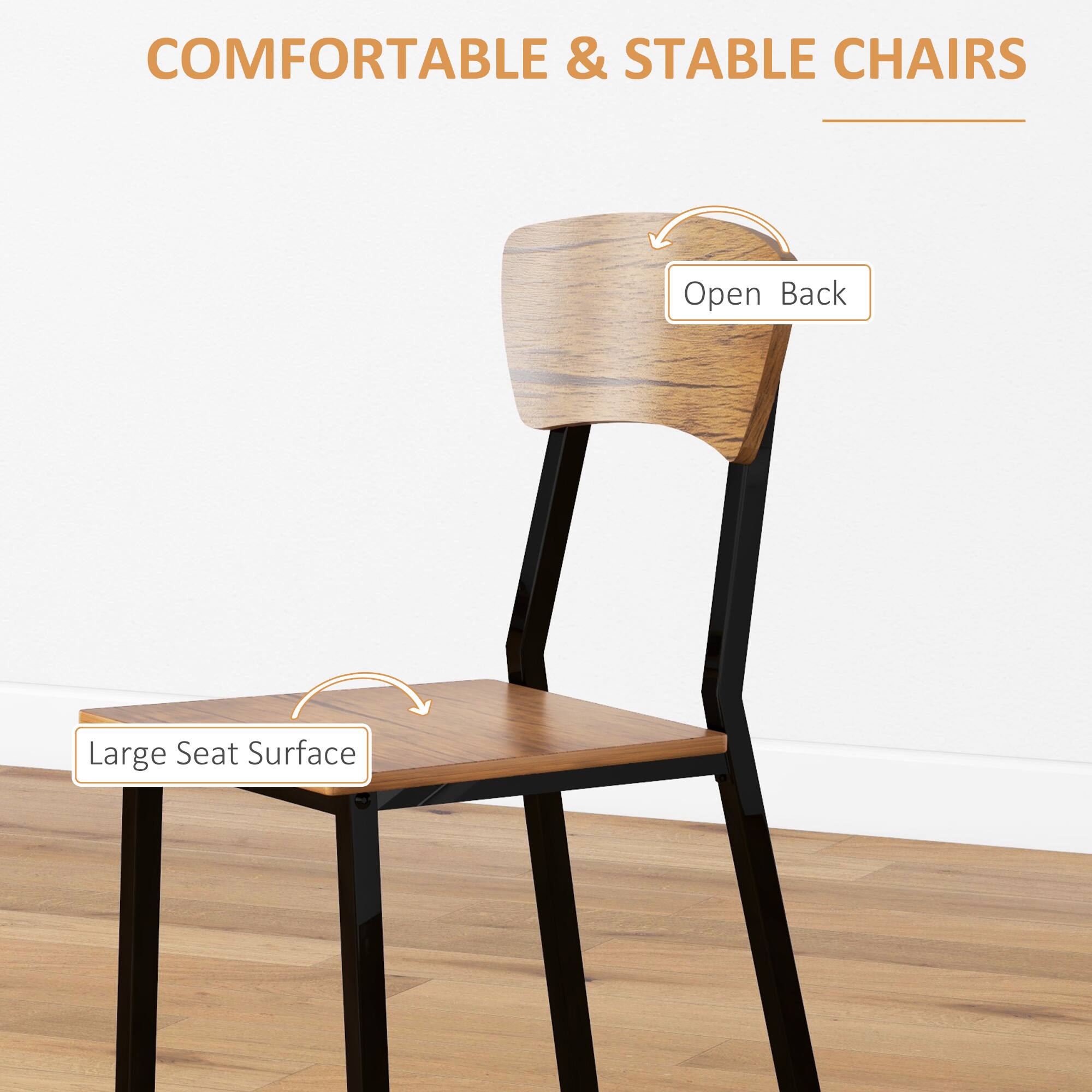 COMFORTABLE & STABLE CHAIRS
Open Back
Large Seat Surface