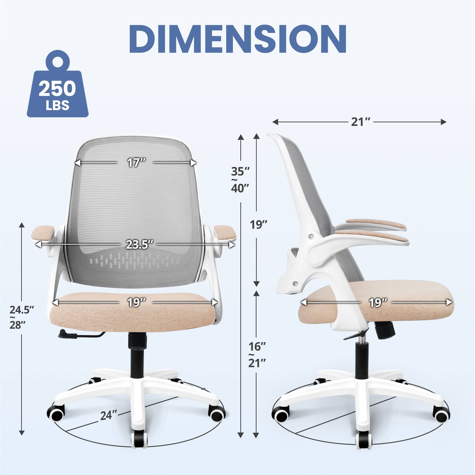 DIMENSION  
250 LBS  
21"  
17"  
35" - 40"  
19"  
23.5"  
24.5"  
28"  
19"  
19"  
16"  
21"  
24"