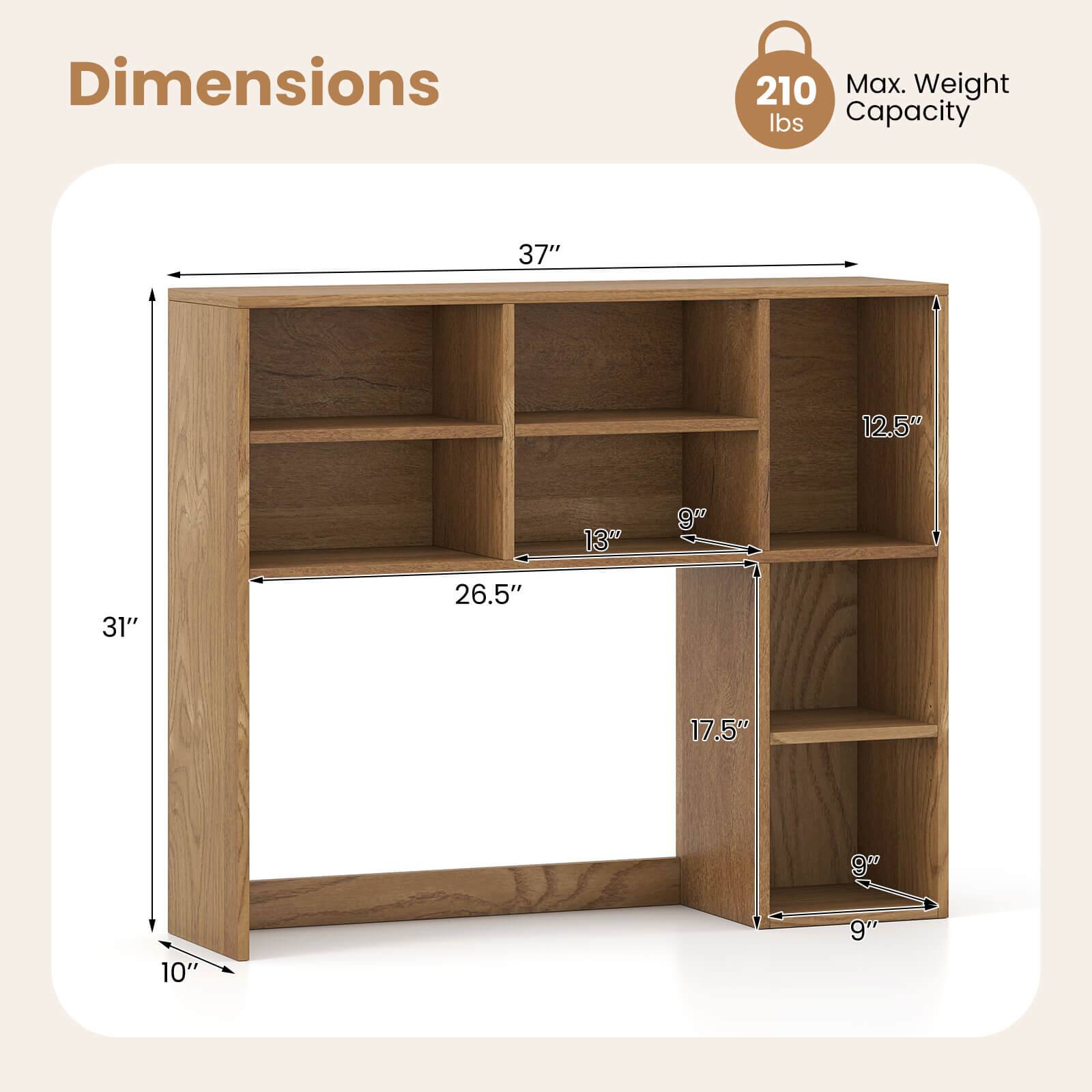 Dimensions 37" 12.5" 13" 9" 31" 26.5" 17.5" 9" 10" Max. Weight Capacity 210 lbs