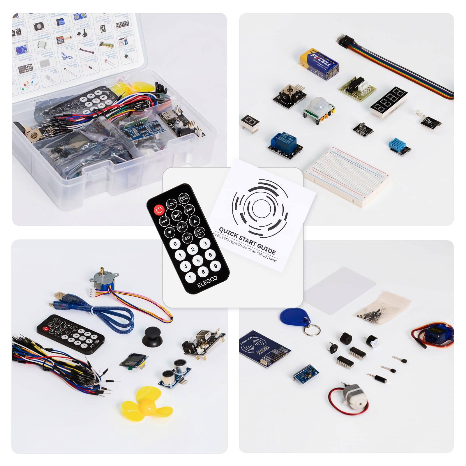 ELEGOO ESP 32 USB C Super Starter Kit with Tutorial for Stem, CP2102 ...