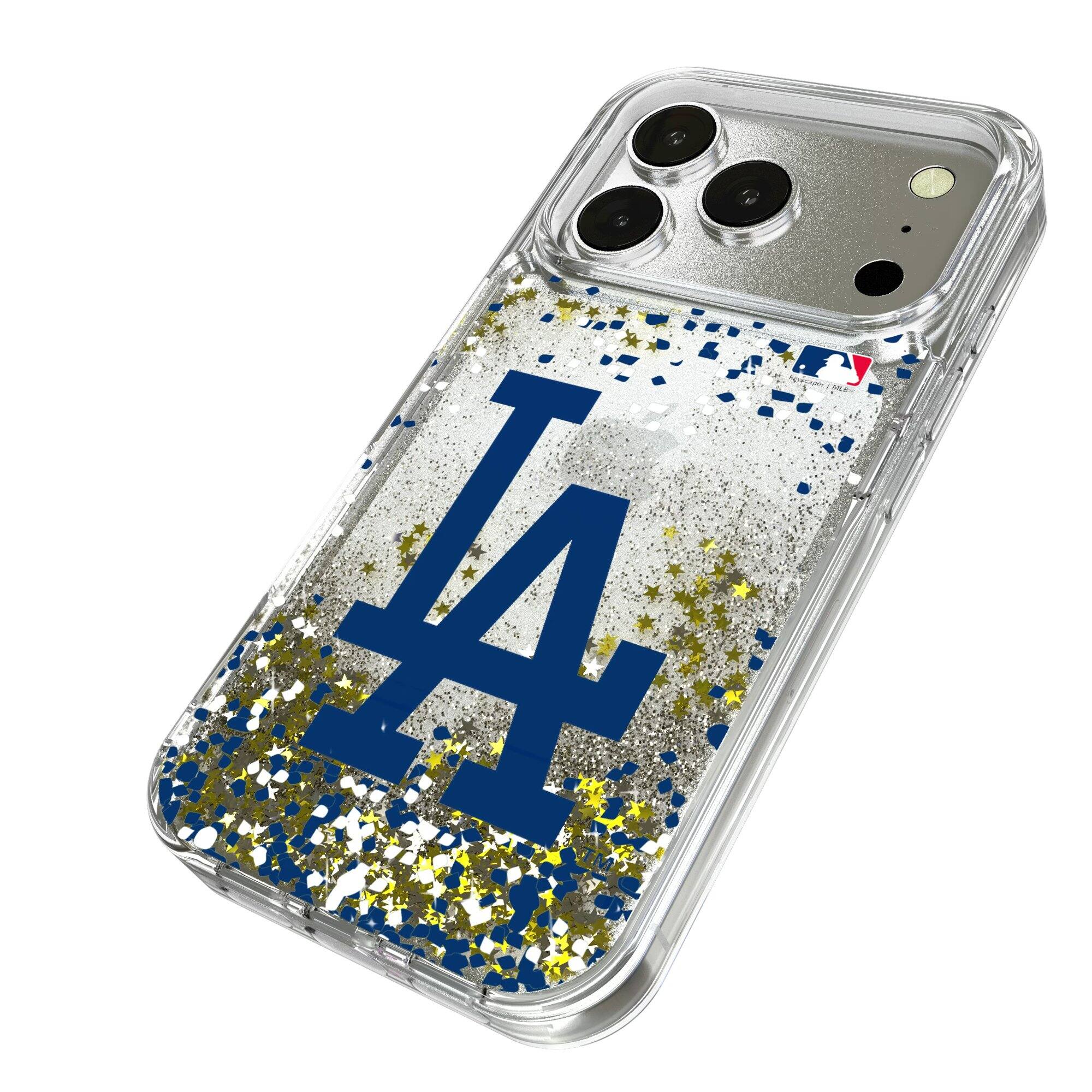 Alt View 1. Keyscaper - Los Angeles Dodgers Glitter Confetti iPhone Case - 16 - Multicolor.