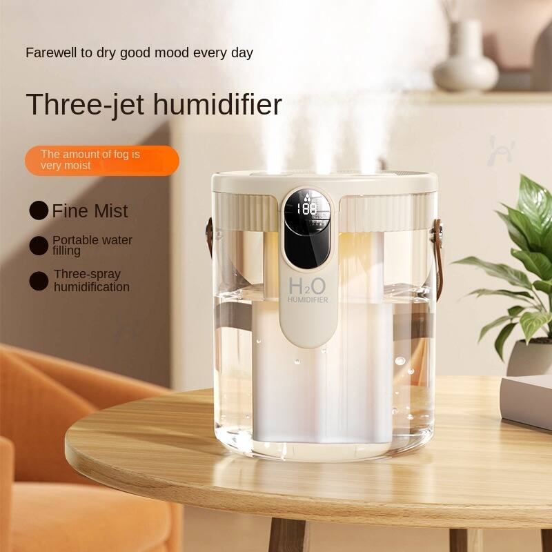 Farewell to dry good mood every day

Three-jet humidifier

The amount of fog is very moist

- Fine Mist
- Portable water filling
- Three-spray humidification

H2O HUMIDIFIER