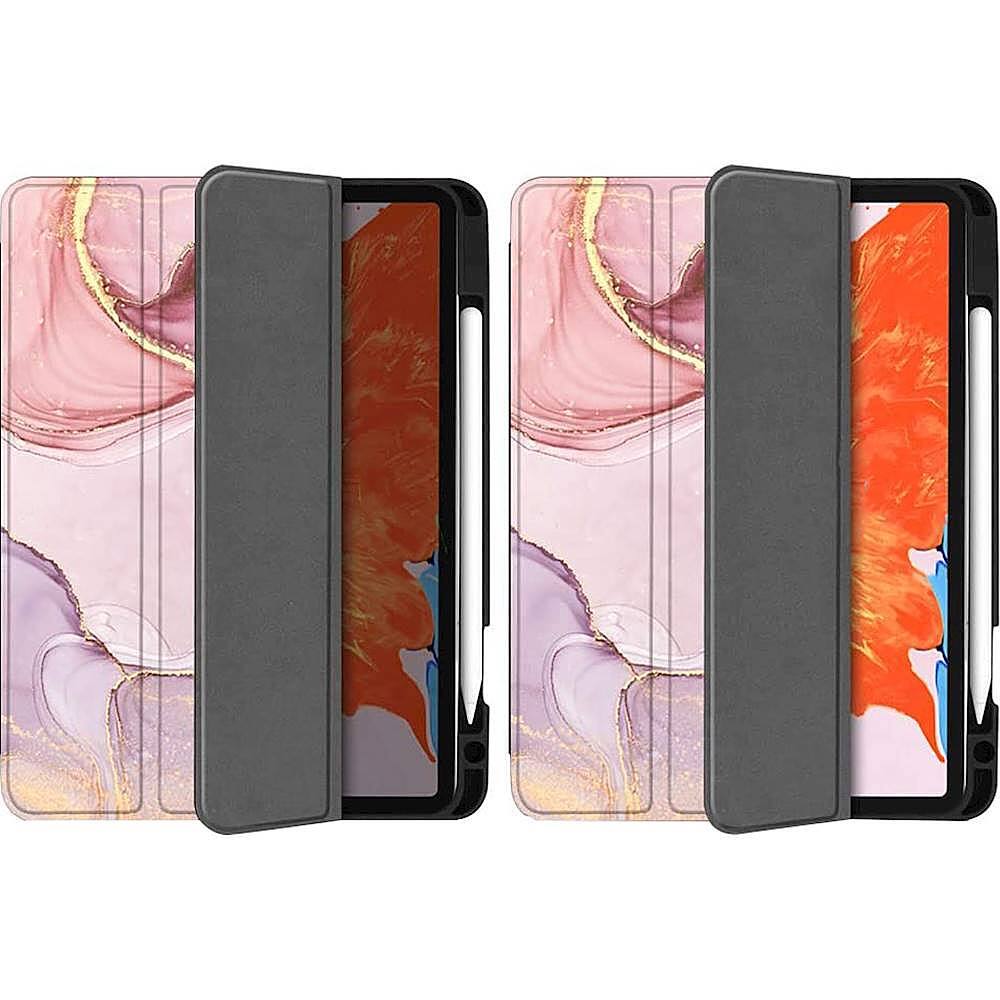 Alt View Zoom 12. SaharaCase - Folio Case for Apple iPad Pro 12.9" (4th Generation 2020 and 5th Gen 2021) - Pink Marble.