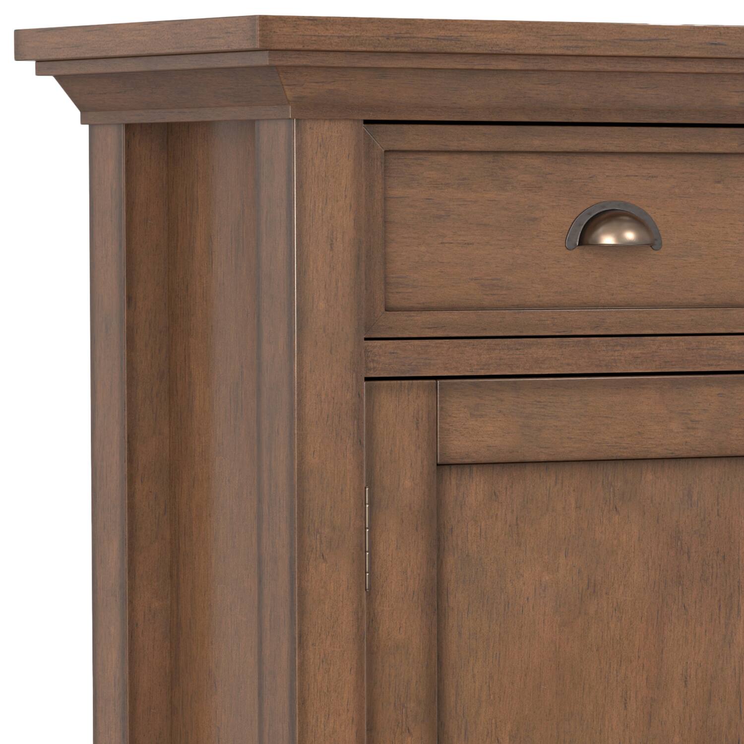 Alt View 2. Simpli Home - Redmond SOLID WOOD 36 inch Wide Transitional  Entryway Storage Cabinet in Rustic Natural Aged Brown - Rustic Natural Aged Brown.