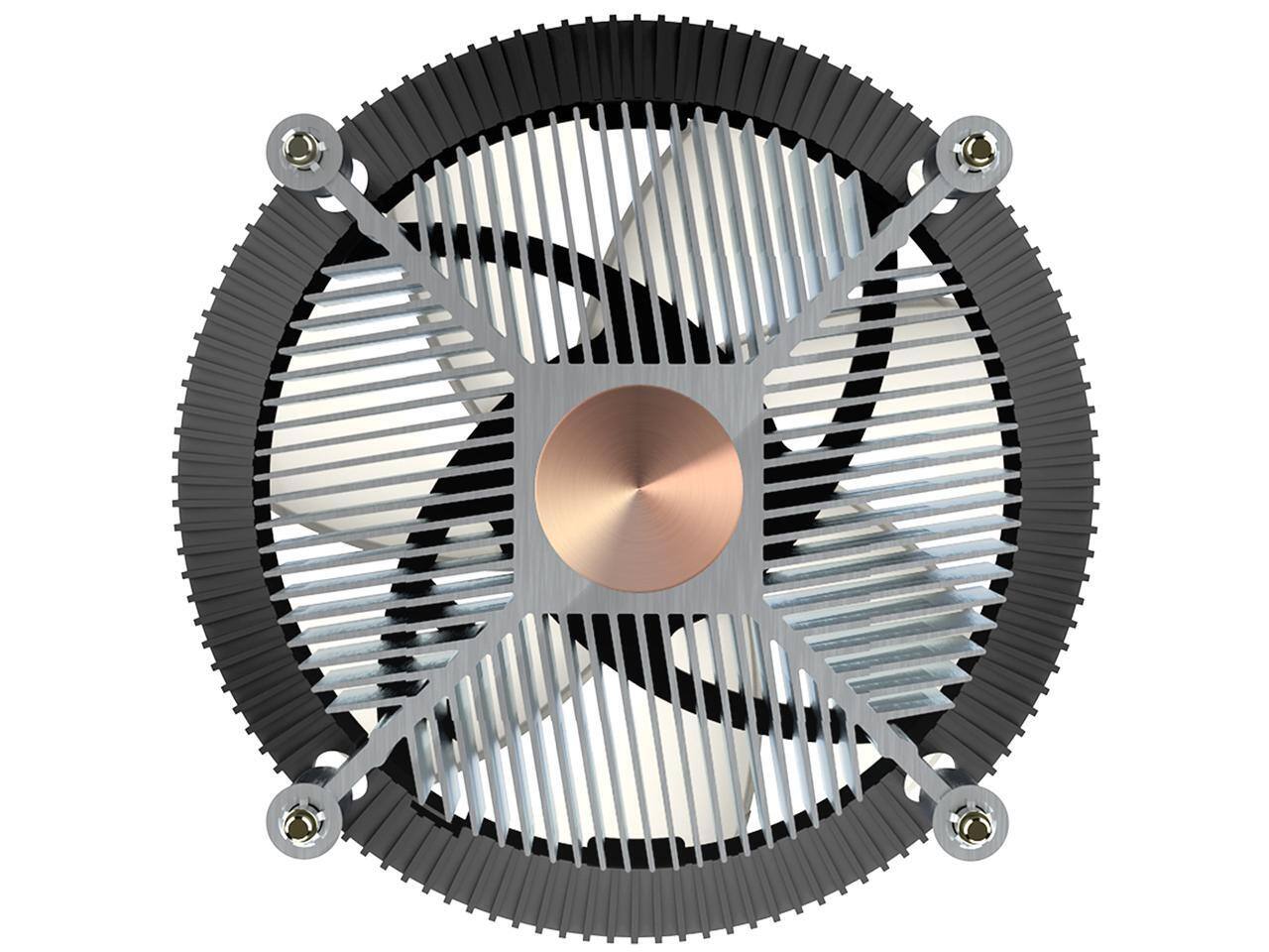 Alt View 2. Cooler Master - Cooler Master i70C LGA1700 ARGB CPU Cooler, Black Aluminum, Copper Base, 95W TDP, 120mm ARGB Fan - Anodized Black.