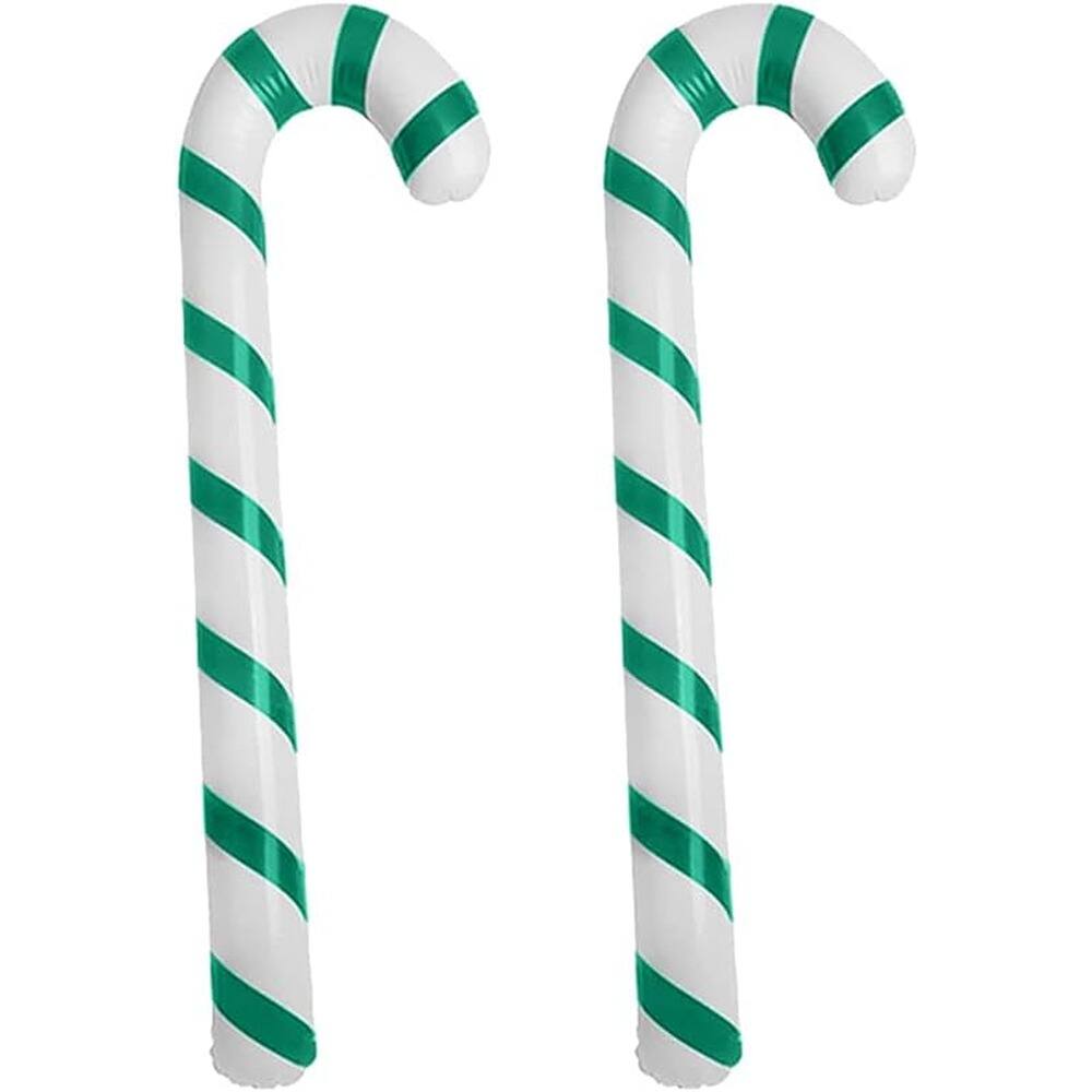Alt View 1. PARKER SLATER - 5-Pc Inflatable Candy Canes – Multicolor Christmas Yard & Party Decor - Multicolor.