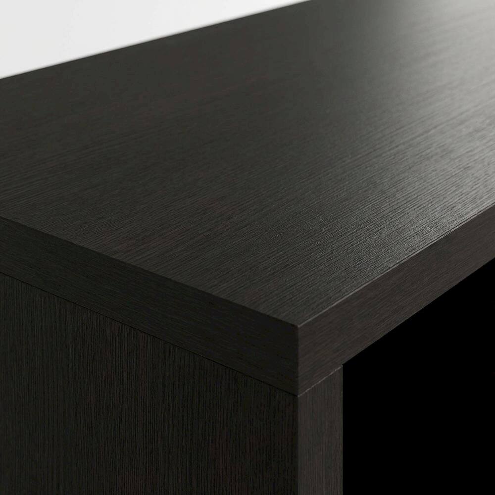 Alt View 1. FurniFact - Wooden bookcase with sleek design, sturdy construction, ideal for home or office - Dark Oak.