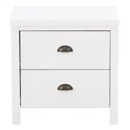 CorLiving - Boston 2-Drawer Night Stand - White
