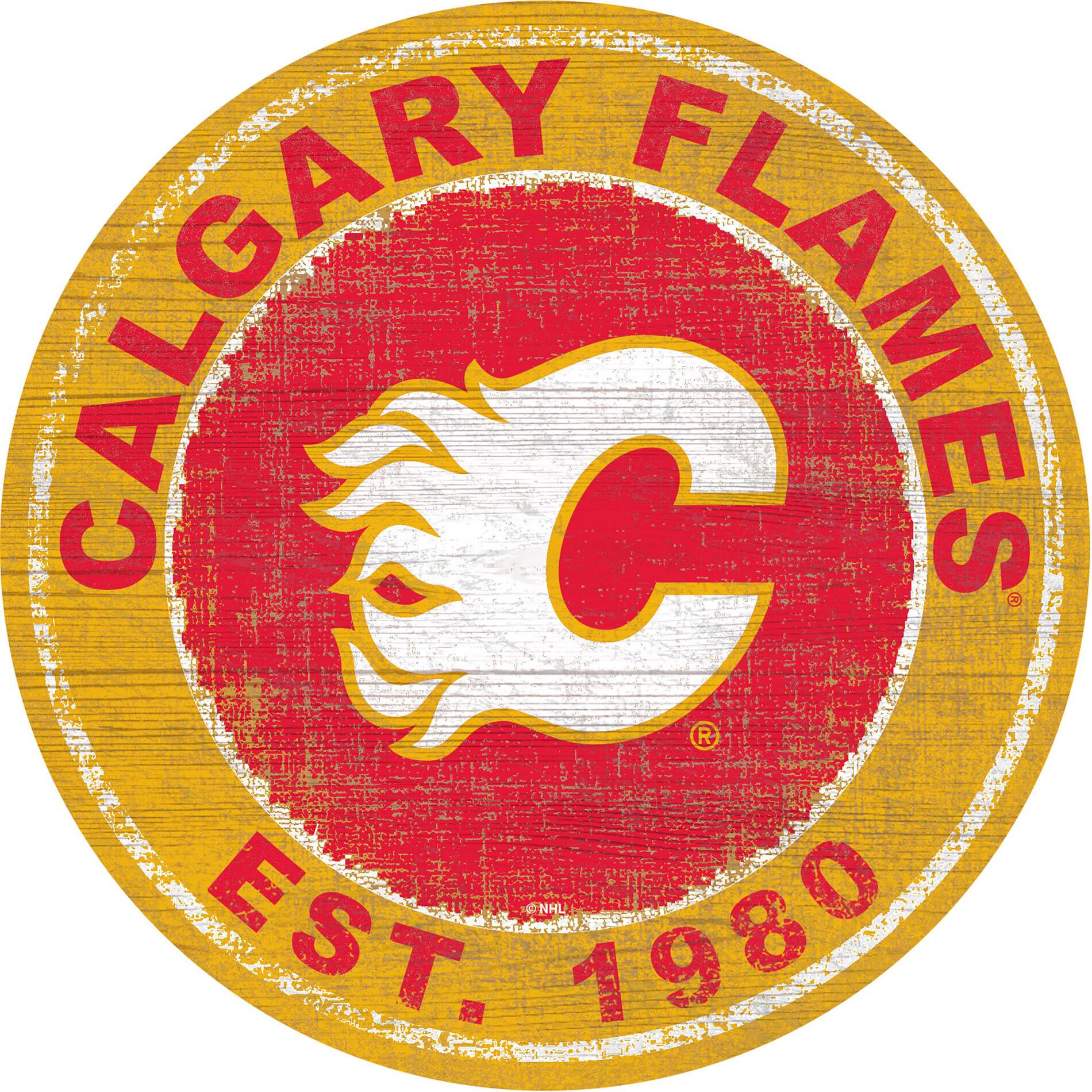 Calgary Flames 24'' Round Heritage Logo Sign