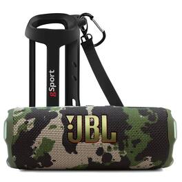 JBL - Flip 7 Waterproof Portable Speaker Bundle with gSport Silicone Sleeve - Camouflage