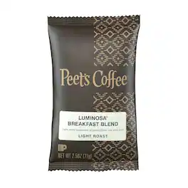 Peet's Coffee - Luminosa Breakfast Blend Ground Coffee, Light Roast, 2.5 oz., 18/Box (PCE01337)