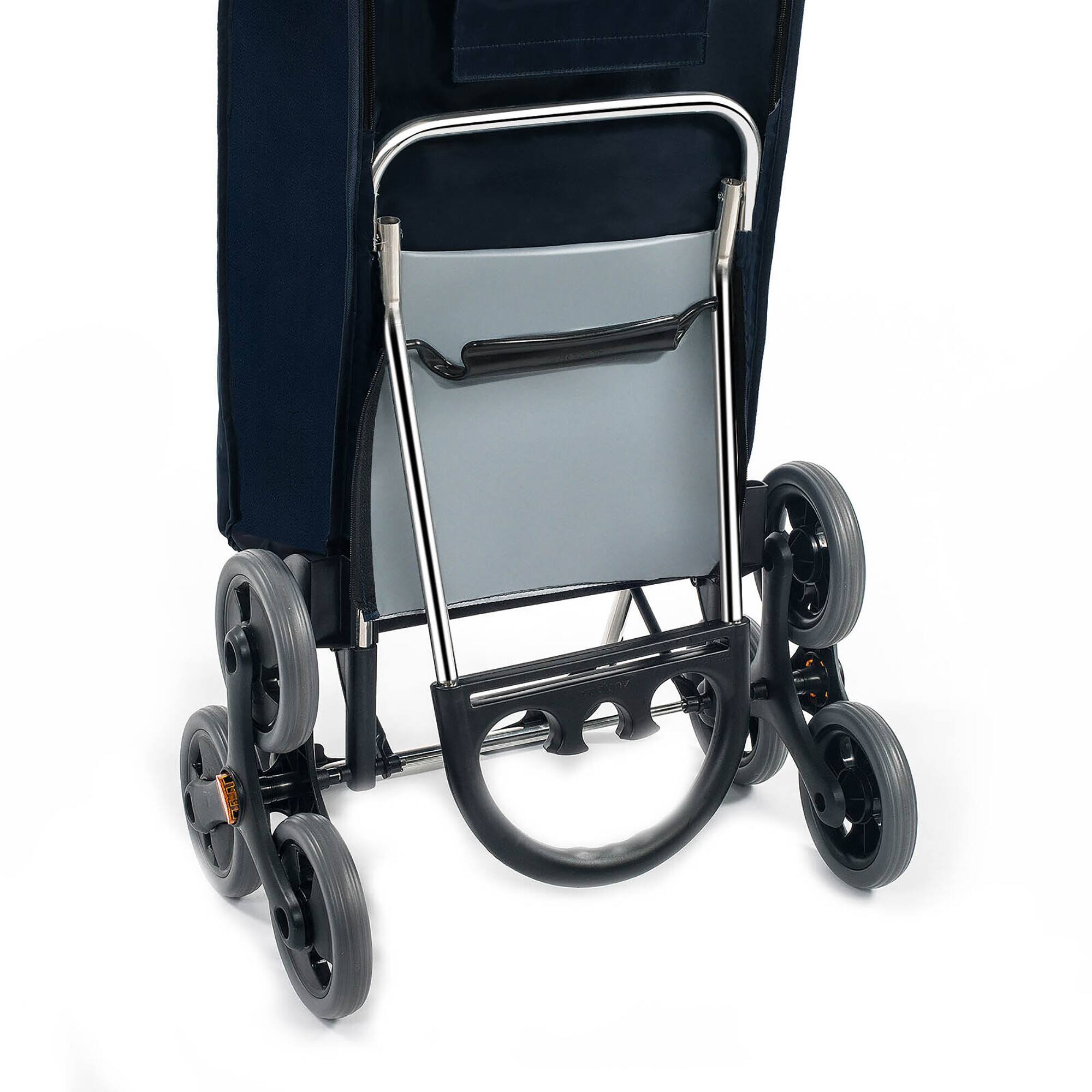 Alt View 2. Gymax - Gymax Folding Stair Climbing Shopping Cart Utility Hand Truck w/ Removable Bag & Handle Navy - Blue.