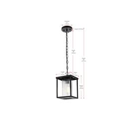 Elegant Lighting - Dover 7 inch Outdoor Pendant - Black
