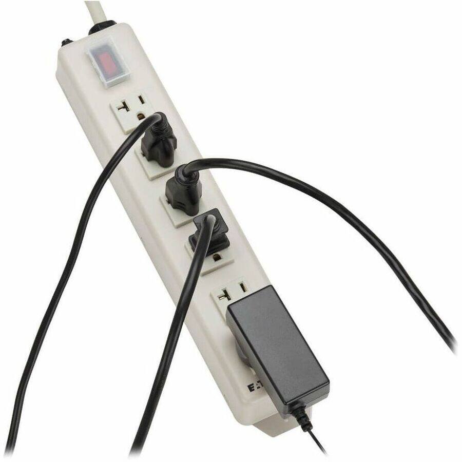 Alt View 1. Tripp Lite - Eaton Tripp Lite Series Power It! 6-Outlet Power Strip, 15 ft. (4.57 m) Cord, 5-20P Plug, Metal Housing - NEMA 5-20P - 6 - Black.