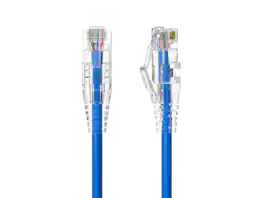 Cable Leader - Cat 6a Ethernet Cable, Slim 28 AWG Snagless RJ45 Patch, 10 Gbps for Router, Gaming Console, PC, Server Rack - Blue