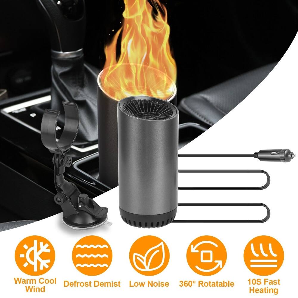 Warm Cool Wind  
Defrost Demist  
Low Noise  
360° Rotatable  
10S Fast Heating