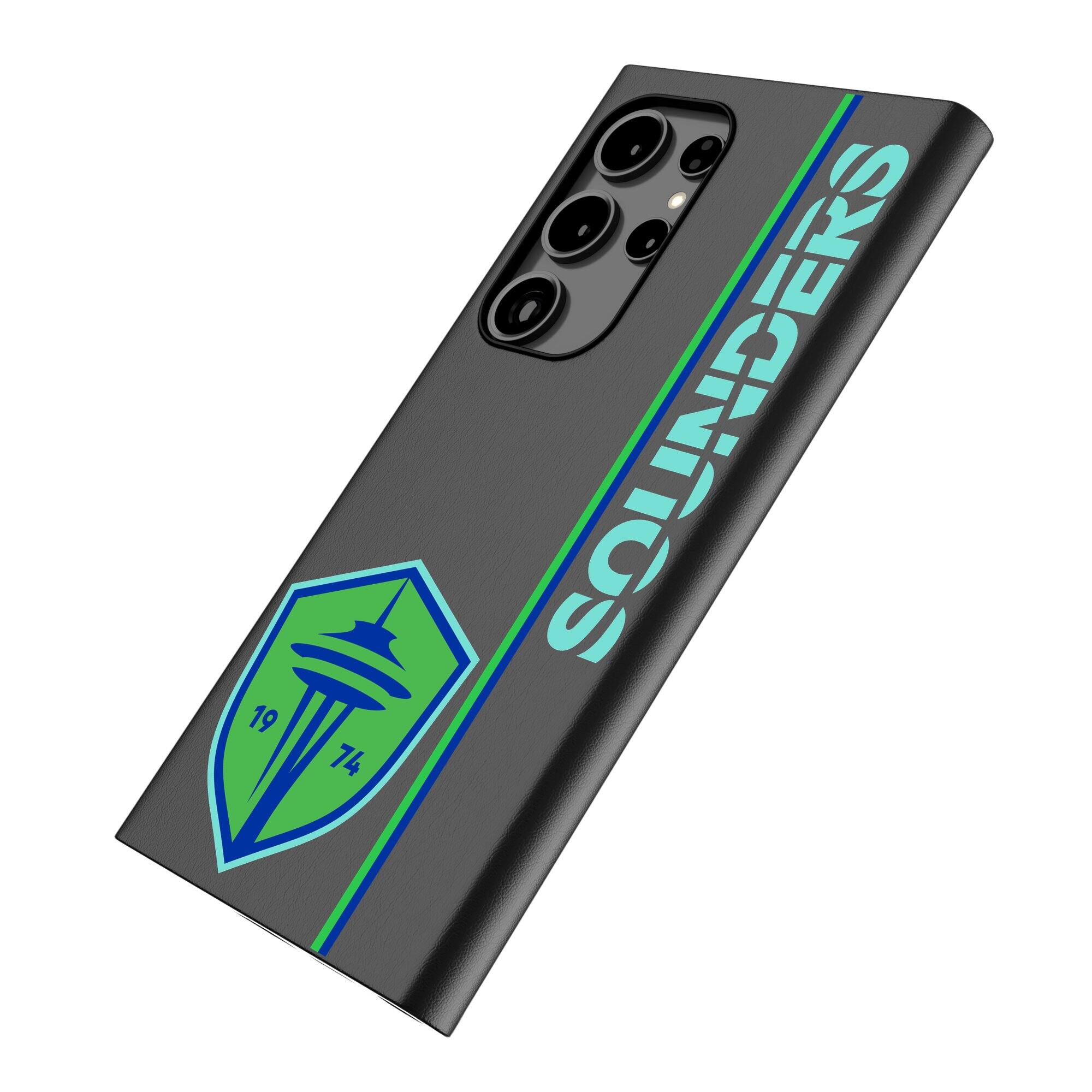 Alt View 1. Keyscaper - Black Seattle Sounders FC Galaxy Magnetic Bump Case - S24 Plus - Black.