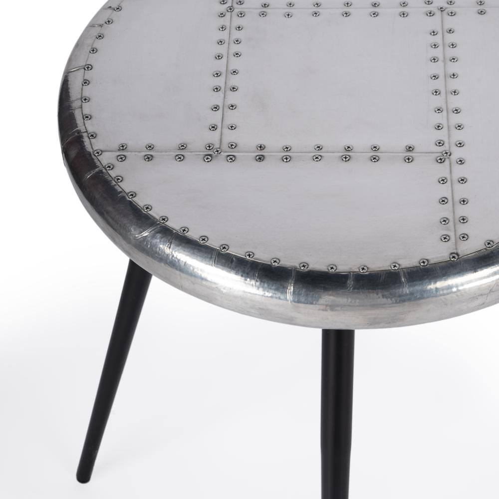 Alt View 2. Butler Specialty - Midway Aviator Metal Side Table - Silver.