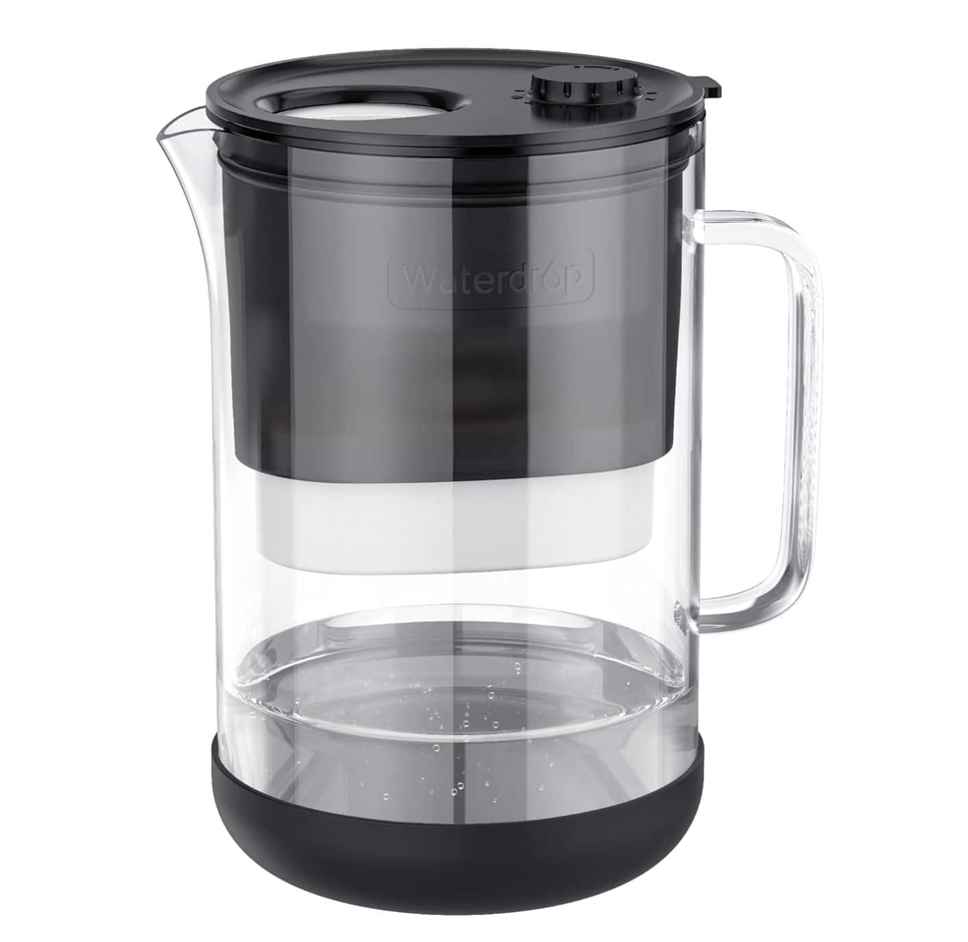 Waterdrop - PT-09BL 10-Cup Large Glass Water Filter Pitcher, Reduces PFOA/PFOS, Chlorine, Cadmium, Copper & Mercury, BPA-Free - Black price history on PriceWatchPro