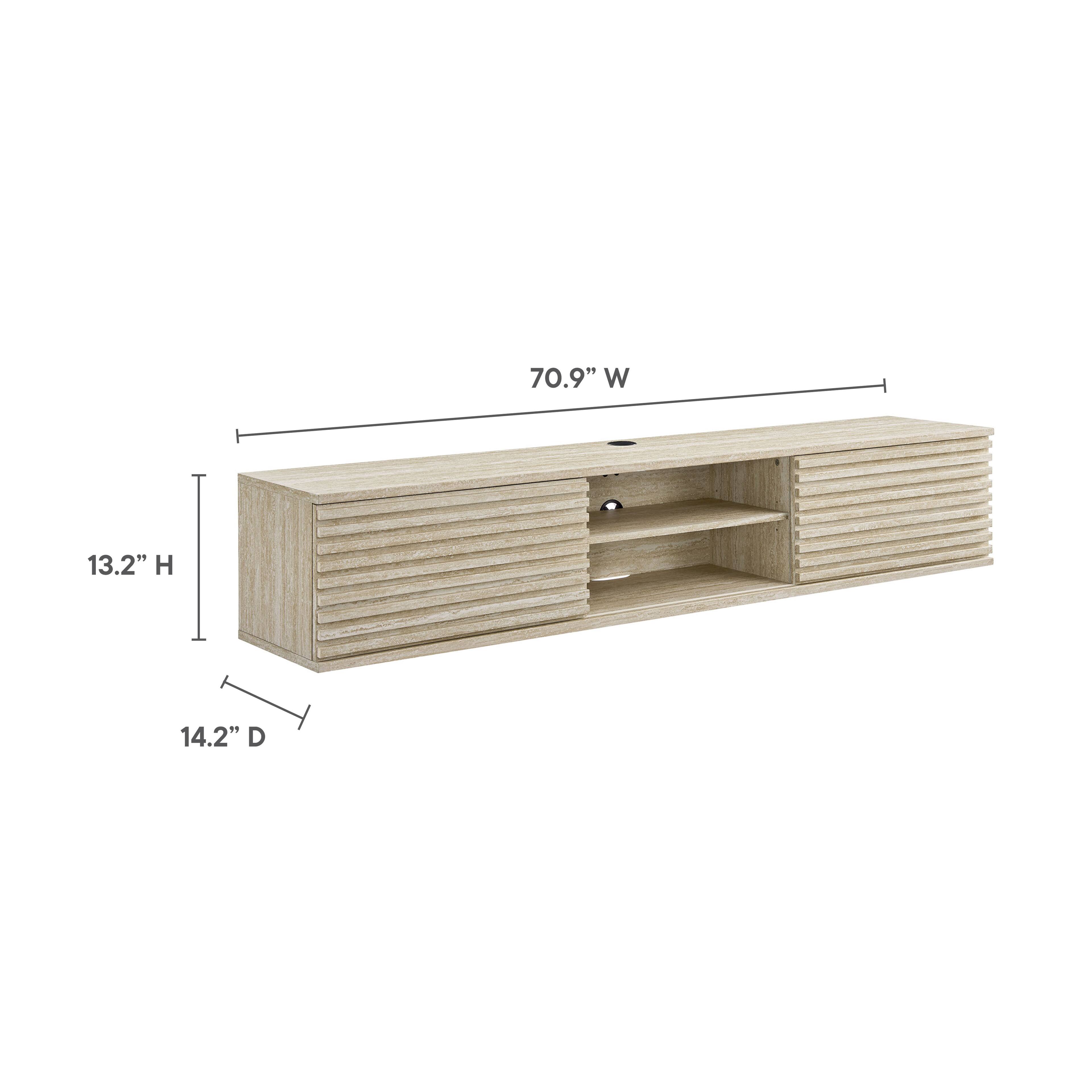 70.9" W  
13.2" H  
14.2" D