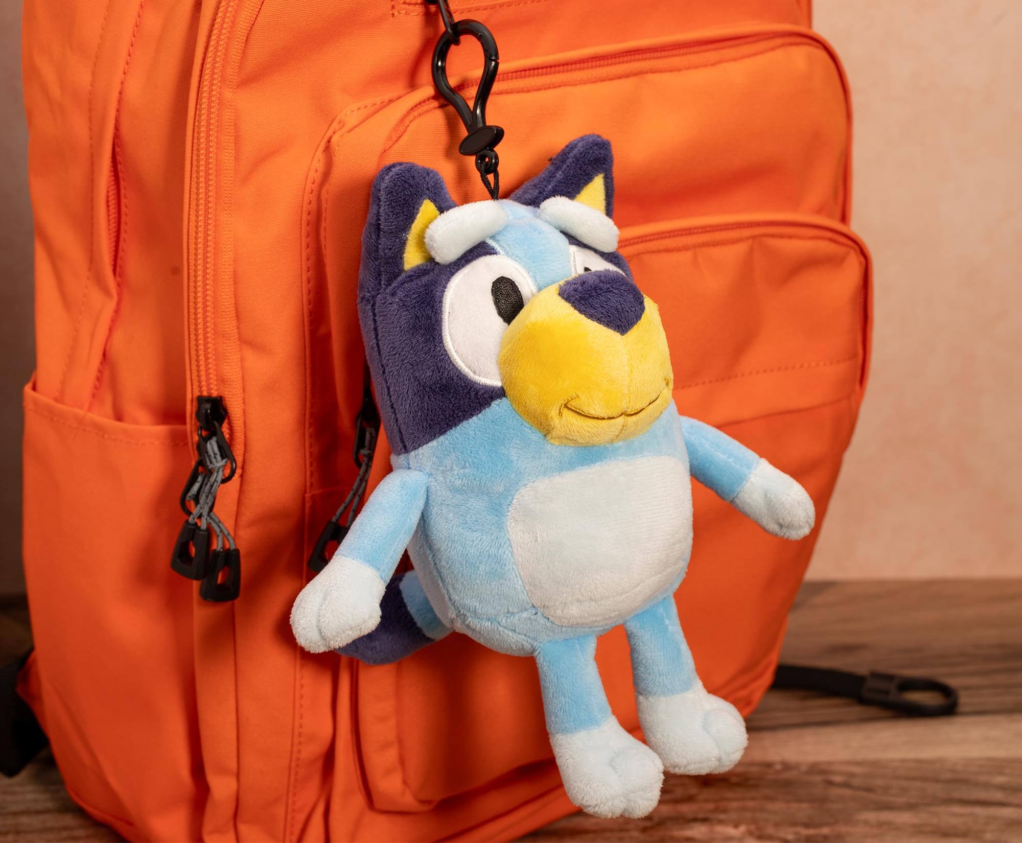 Alt View 4. Accessory Innovations Company - Bluey 8 Inch Zipper Plush with Backpack Clip - Blue.