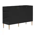 Front. Boyel Living - Boyel Living 3 Door Accent Cabinet - Black.