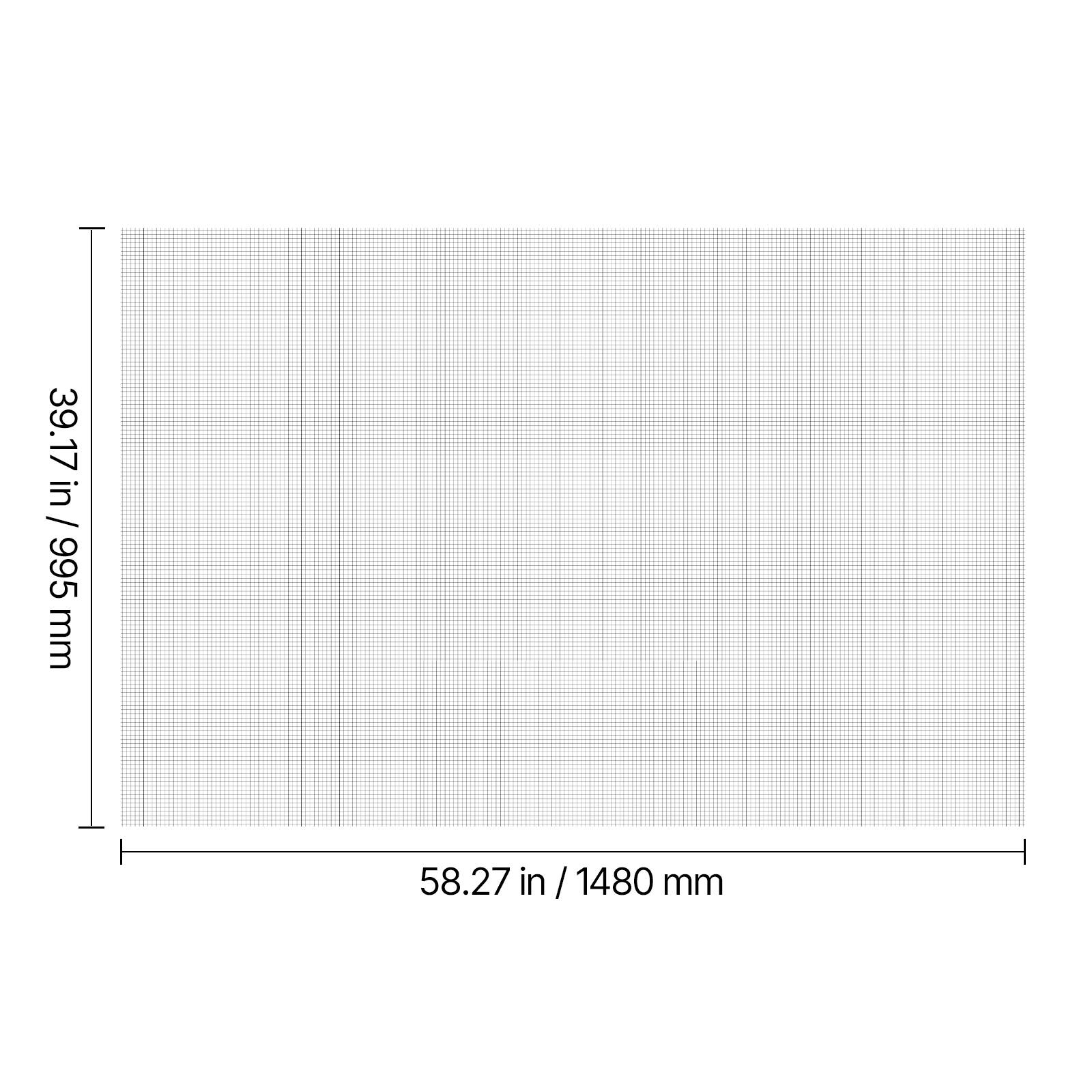 39.17 in / 995 mm  
17 in  
58.27 in / 1480 mm