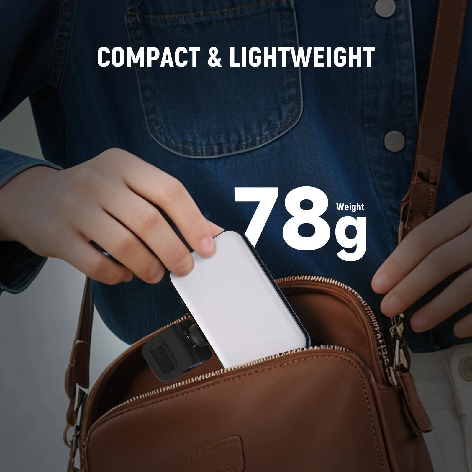 COMPACT & LIGHTWEIGHT  
Weight: 78g