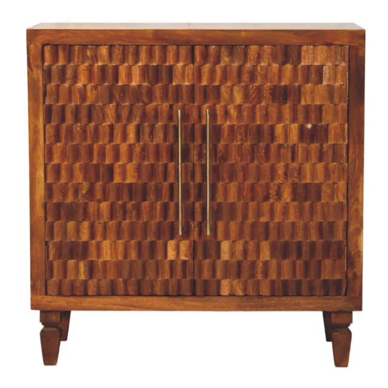 Artisan Furniture - Solid Wood Cadiz Carved Cabinet - Brown