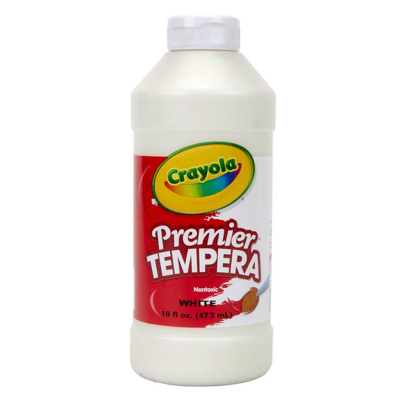 Crayola Premier TEMPERA Nontoxic WHITE 16 fl oz. (473 mL)