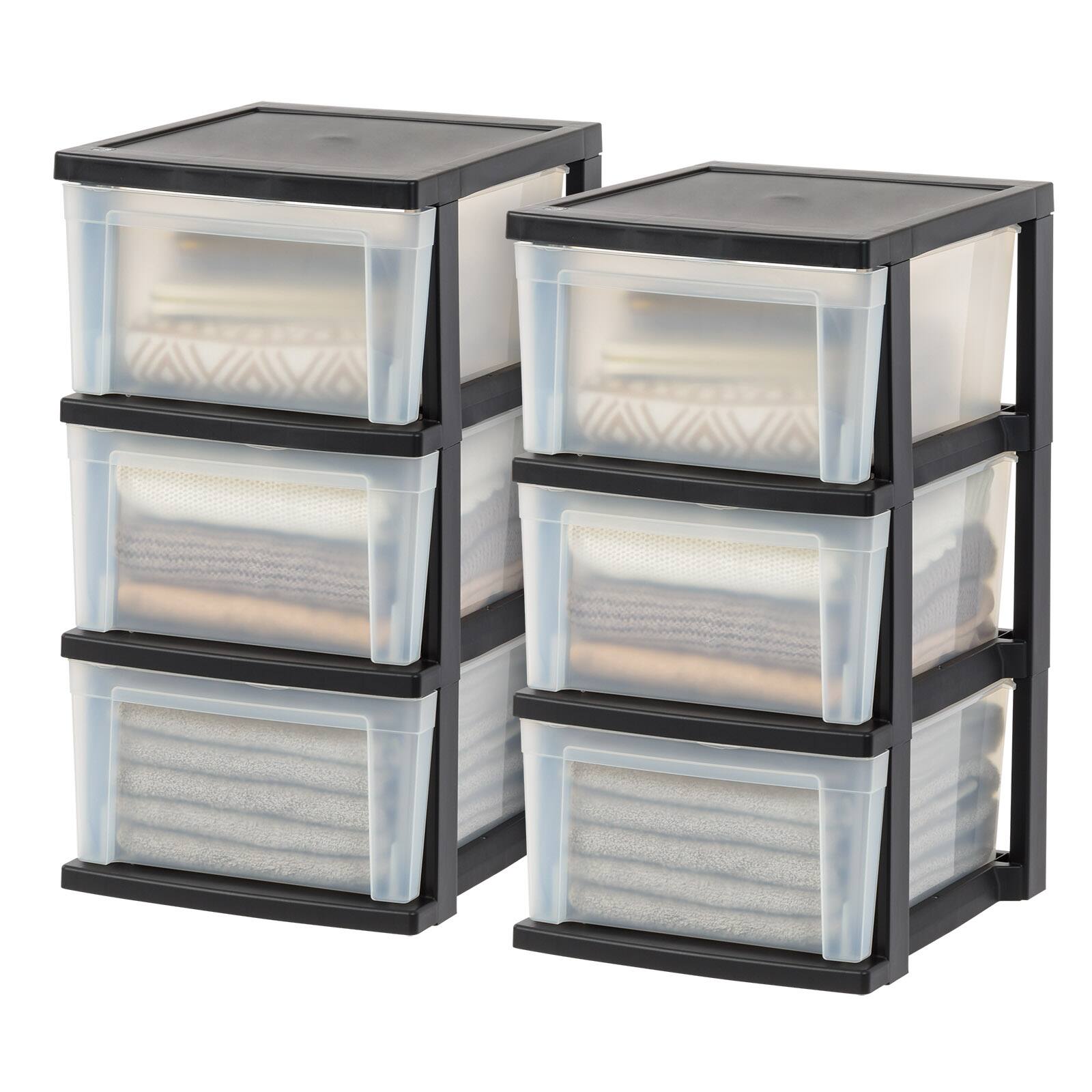Front. IRIS USA - IRIS USA Plastic Storage Drawers Container organize for Clothes.