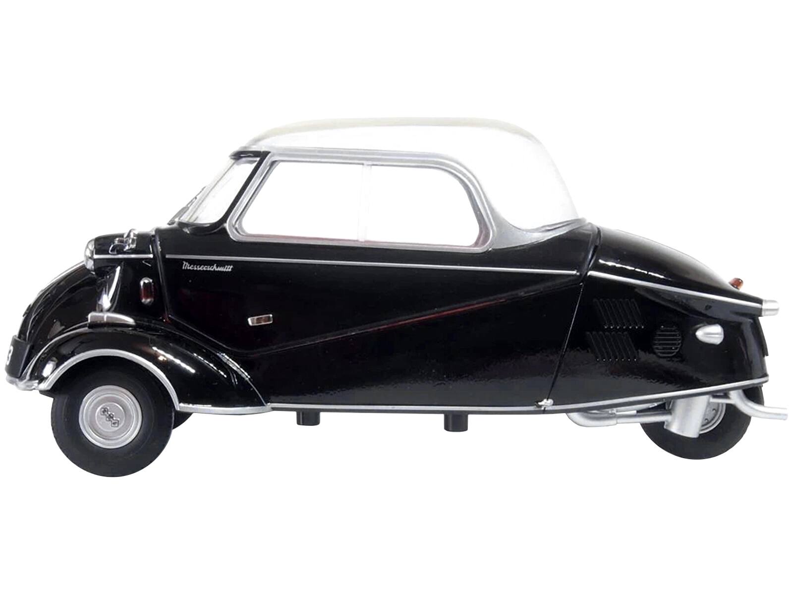 Alt View 2. Oxford Diecast - Messerschmitt KR200 Bubble Top Black with Red Interior 1/18 Diecast Model Car by Oxford Diecast.