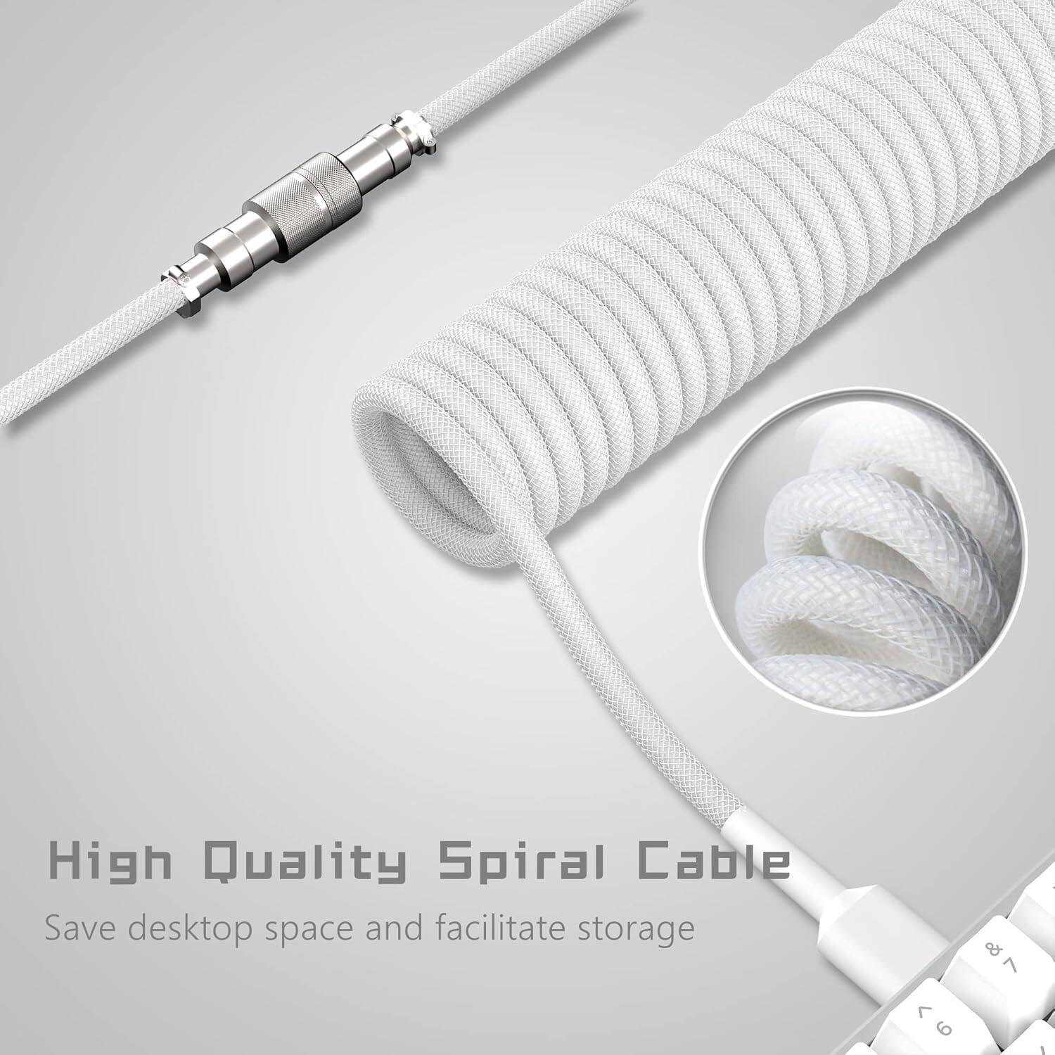 High Quality Spiral Cable  
Save desktop space and facilitate storage